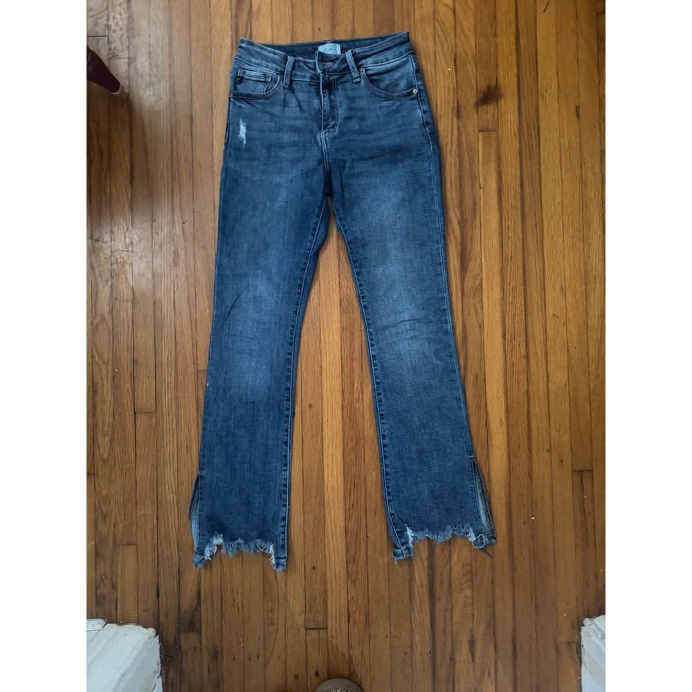 Kancan Distressed Hem Jeans‎